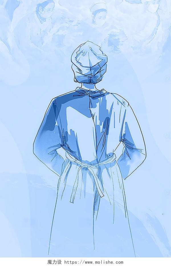 蓝色国际护士节护士国际护士节海报背景